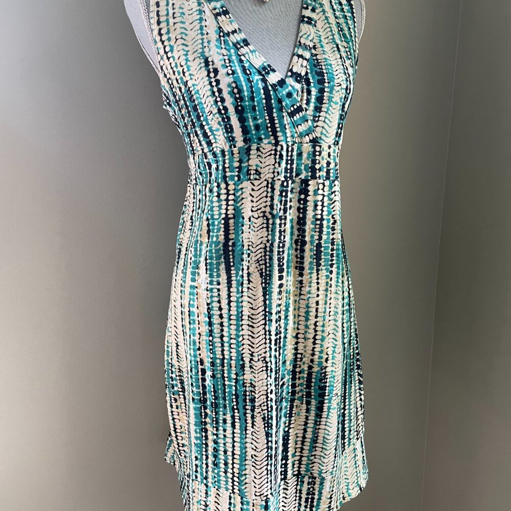 Calvin Klein Jeans Sundress Blue Print Shibori Size LARGE - Picture 3 of 6